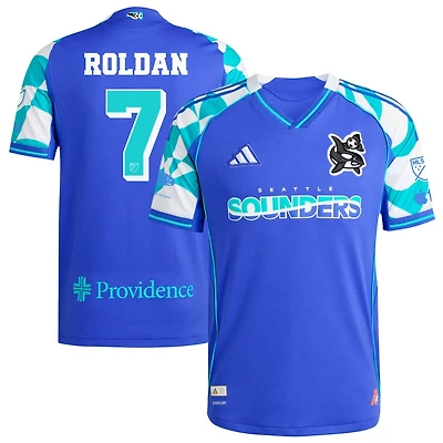 Cristian Roldan Men's adidas Blue Seattle Sounders FC 2025 Third Authentic Custom Jersey