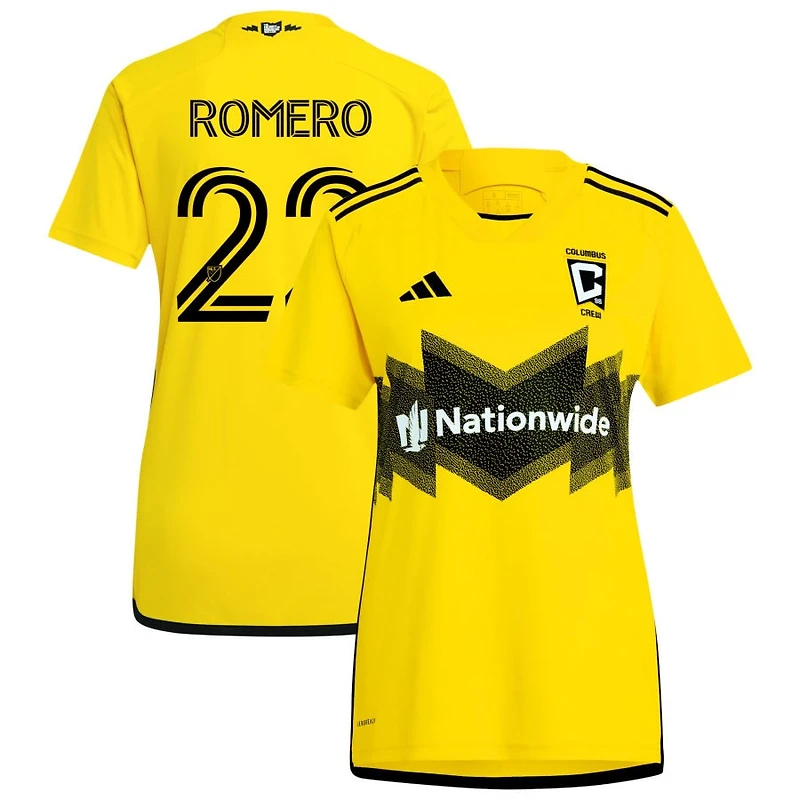 Abraham Romero Women's adidas  Yellow Columbus Crew 2024 The Home Kit Replica Custom Jersey