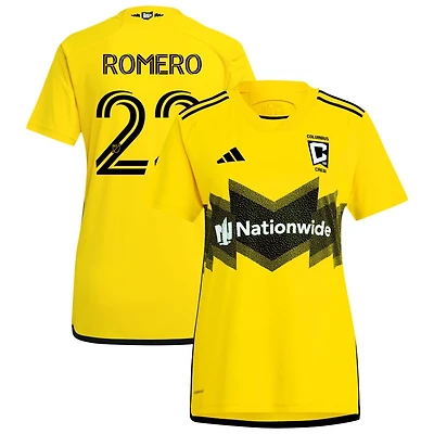 Abraham Romero Women's adidas  Yellow Columbus Crew 2024 The Home Kit Replica Custom Jersey