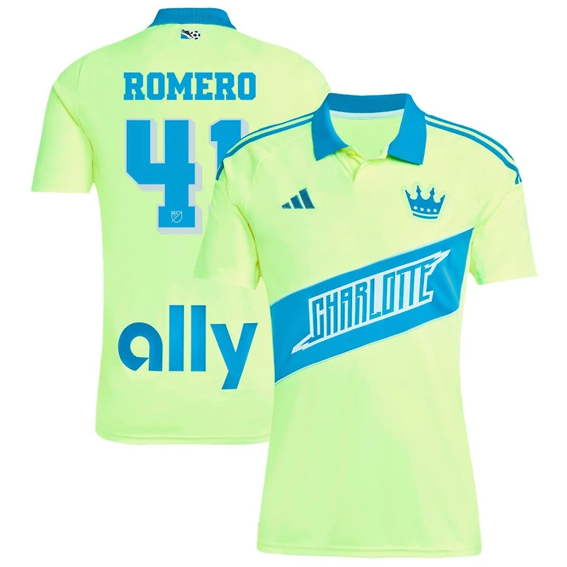 Brian Romero Men's adidas Yellow Charlotte FC 2025 Third Replica Custom Jersey