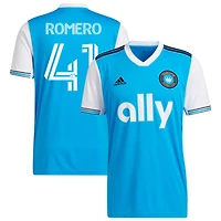 Brian Romero Men's adidas Blue Charlotte FC 2022 Primary Replica Custom Jersey