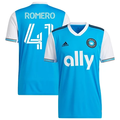 Brian Romero Men's adidas Blue Charlotte FC 2022 Primary Replica Custom Jersey