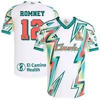 David Romney Men's adidas White San Jose Earthquakes 2025 Third Authentic Custom Jersey