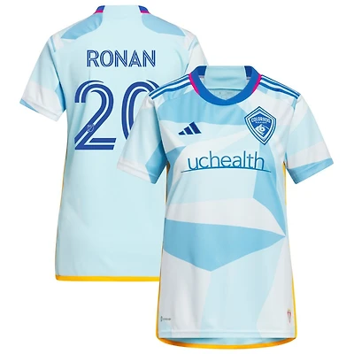 Connor Ronan Women's adidas Light Blue Colorado Rapids 2023 New Day Kit Replica Custom Jersey