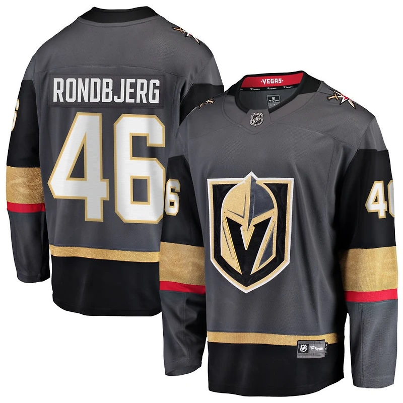 Jonas Rondbjerg Men's Fanatics Gray Vegas Golden Knights Alternate Breakaway Custom Jersey