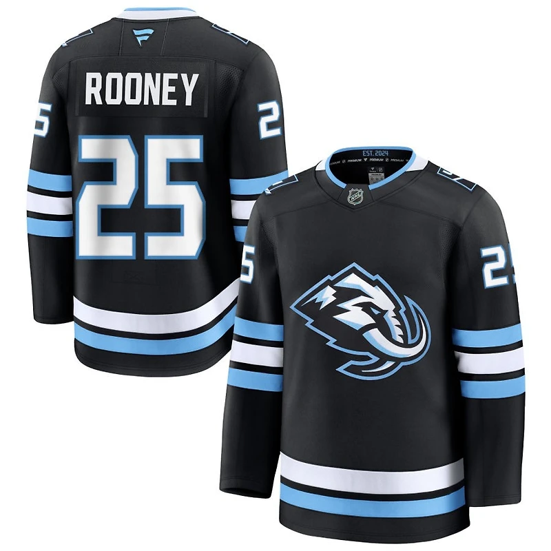 Kevin Rooney Men's Fanatics Black Utah Mammoth Home Premium Custom Jersey