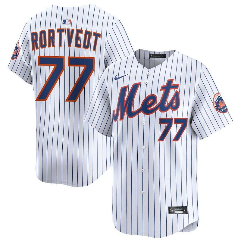 Ben Rortvedt Men's Nike White New York Mets Home Limited Custom Jersey