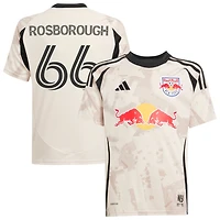 Tanner Rosborough Youth adidas  Tan New York Red Bulls 2025 Stone Kit Replica Custom Jersey