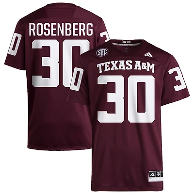 JR Rosenberg Men's adidas  Maroon Texas A&M Aggies NIL Pick-A-Player Home Premier Football Jersey