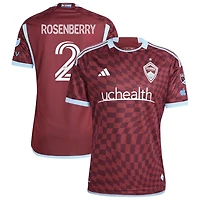 Keegan Rosenberry Men's adidas  Burgundy Colorado Rapids 2024 One Flag Kit Authentic Custom Jersey