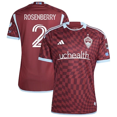 Keegan Rosenberry Men's adidas Burgundy Colorado Rapids 2024 One Flag Kit Authentic Custom Jersey