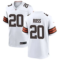 D'Angelo Ross Men's Nike White Cleveland Browns Custom Game Jersey