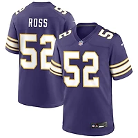 Josh Ross Men's Nike Purple Minnesota Vikings Classic Custom Game Jersey