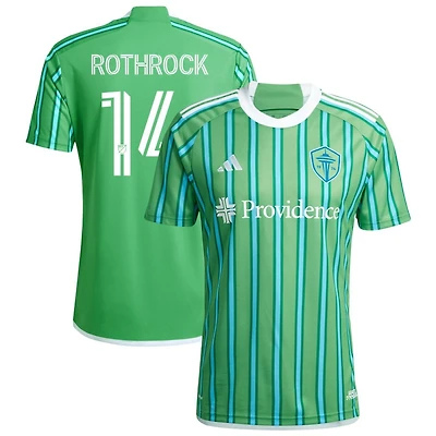 Paul Rothrock Men's adidas Green Seattle Sounders FC 2024 The Anniversary Kit Replica Custom Jersey