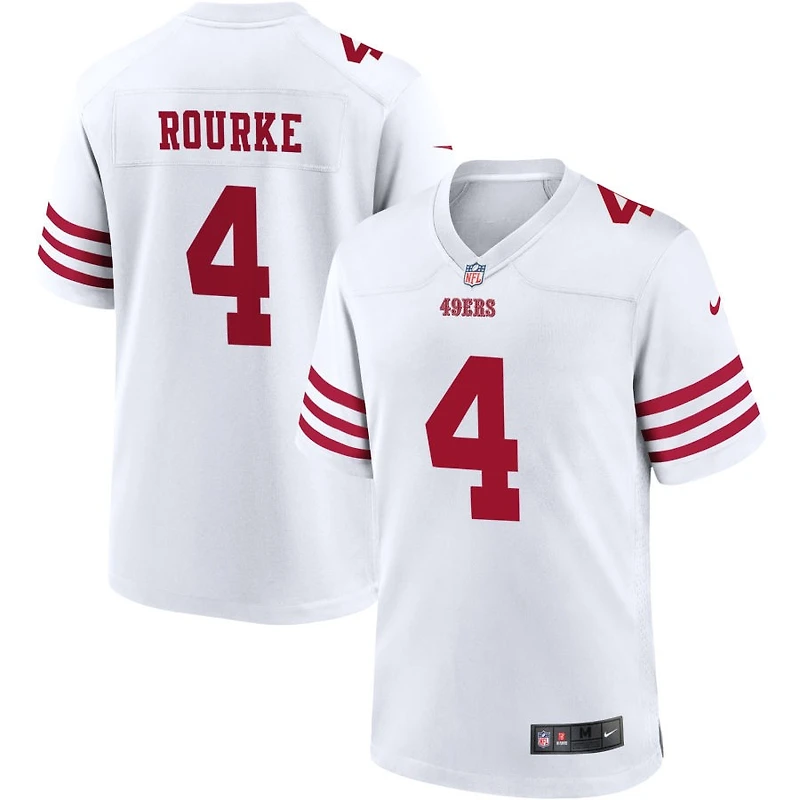 Kurtis Rourke Men's Nike White San Francisco 49ers Game Custom Player Jersey