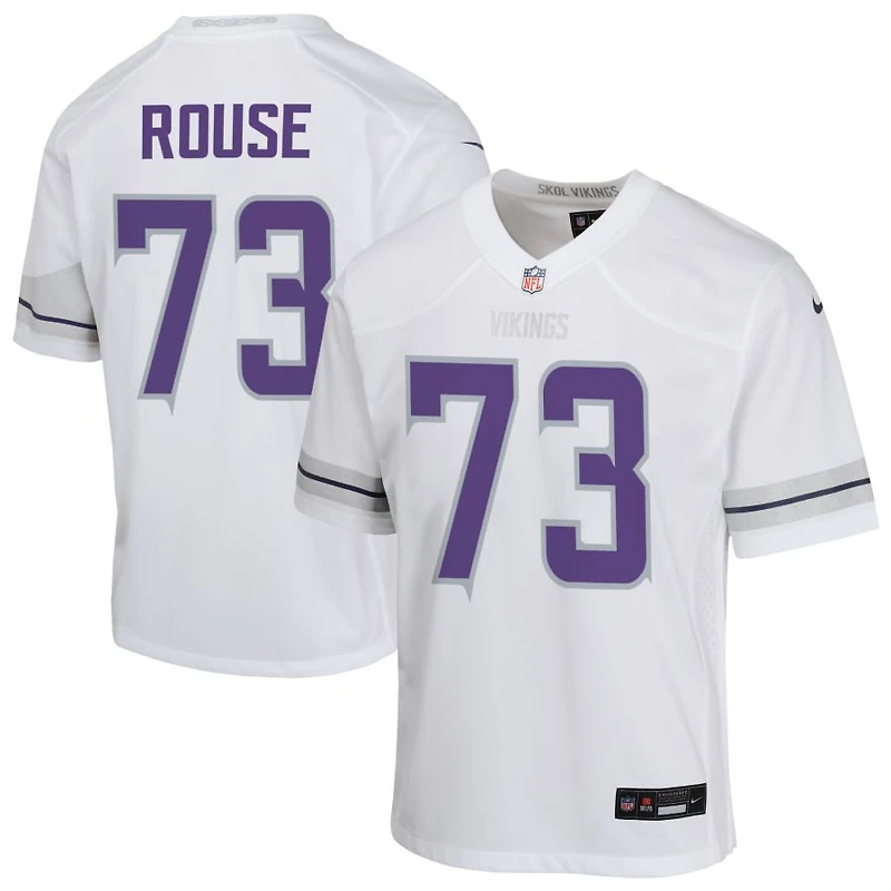 Walter Rouse Youth Nike White Minnesota Vikings Alternate Custom Game Jersey