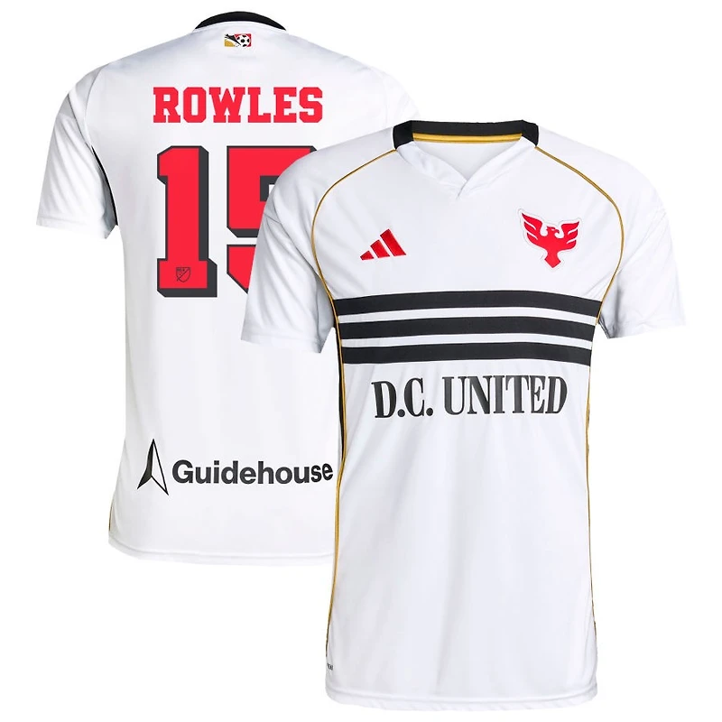 Kye Rowles Men's adidas White D.C. United 2025 Third Replica Custom Jersey