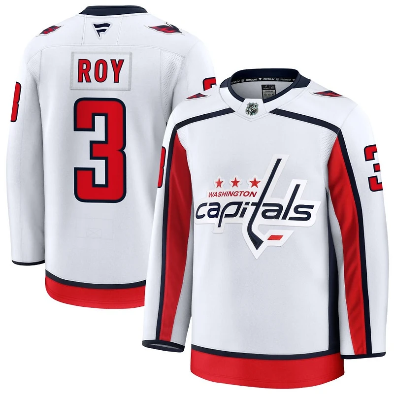 Matt Roy Men's Fanatics White Washington Capitals Away Premium Custom Jersey