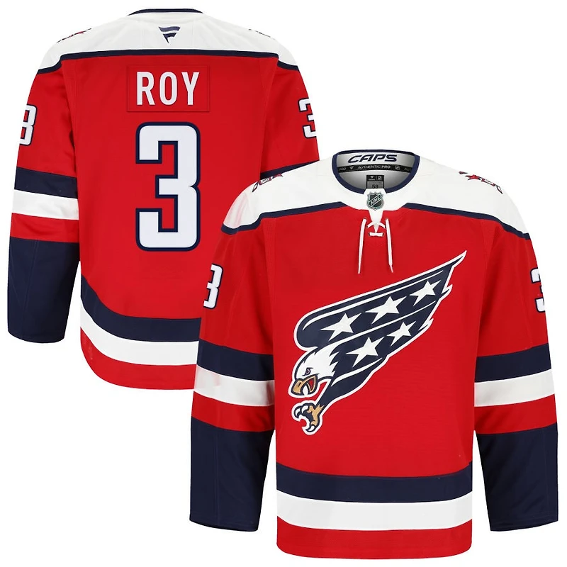 Matt Roy Men's Fanatics Red Washington Capitals Alternate Authentic Pro Custom Jersey