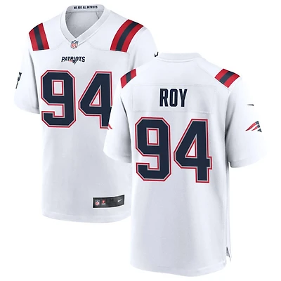 Jaquelin Roy Men's Nike White New England Patriots Custom Game Jersey