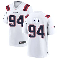 Jaquelin Roy Men's Nike White New England Patriots Custom Game Jersey