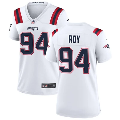 Jaquelin Roy Women's Nike New England Patriots White Custom Game Jersey