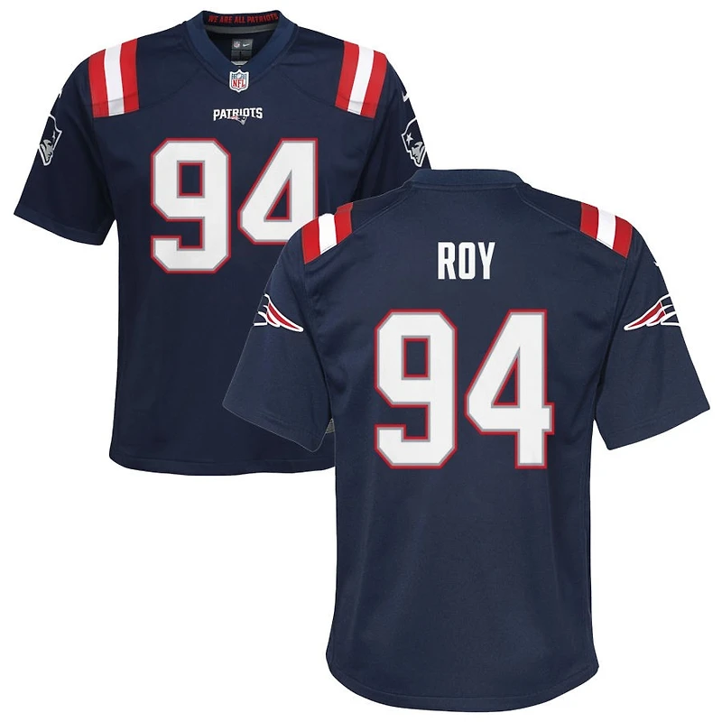 Jaquelin Roy Youth Nike Navy New England Patriots Custom Game Jersey