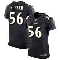 Kaimon Rucker Men's Nike Black Baltimore Ravens Speed Machine Elite Custom Jersey