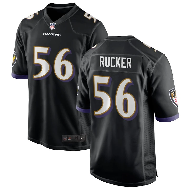 Kaimon Rucker Men's Nike Black Baltimore Ravens Alternate Custom Game Jersey