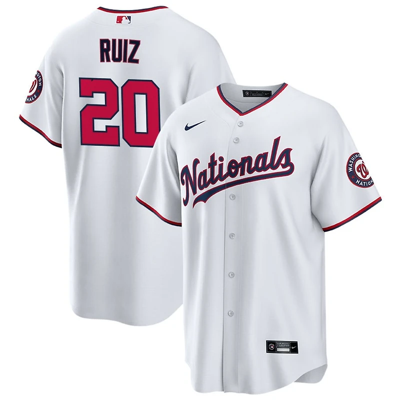 Keibert Ruiz Youth Nike White Washington Nationals Replica Custom Jersey