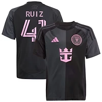 David Ruiz Youth adidas  Black Inter Miami CF 2025 The Fortitude Kit Replica Custom Jersey