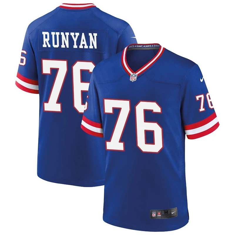 Jon Runyan Men's Nike Royal New York Giants Classic Custom Game Jersey