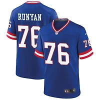 Jon Runyan Men's Nike Royal New York Giants Classic Custom Game Jersey