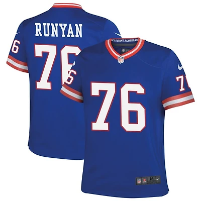 Jon Runyan Youth Nike Royal New York Giants Classic Custom Game Jersey