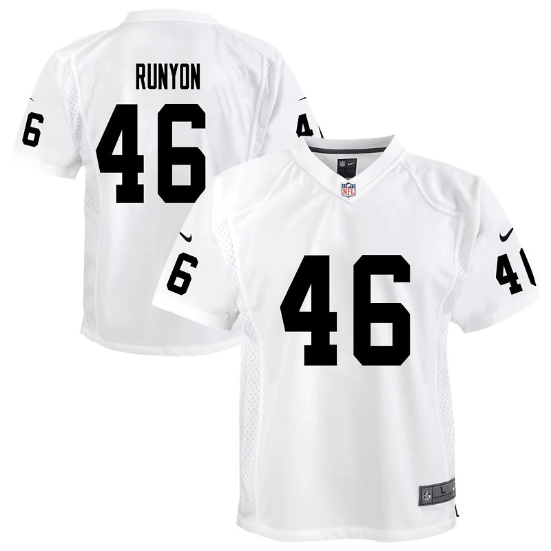 Carter Runyon Youth Nike White Las Vegas Raiders Team Custom Game Jersey