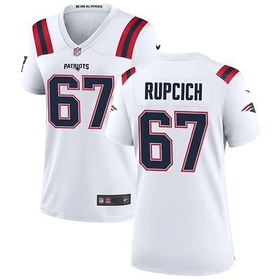 Andrew Rupcich Women's Nike New England Patriots White Custom Game Jersey