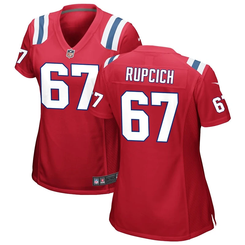 Andrew Rupcich Women's Nike Red New England Patriots Alternate Custom Jersey