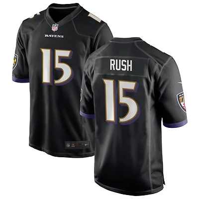 Cooper Rush Men's Nike Black Baltimore Ravens Alternate Custom Game Jersey