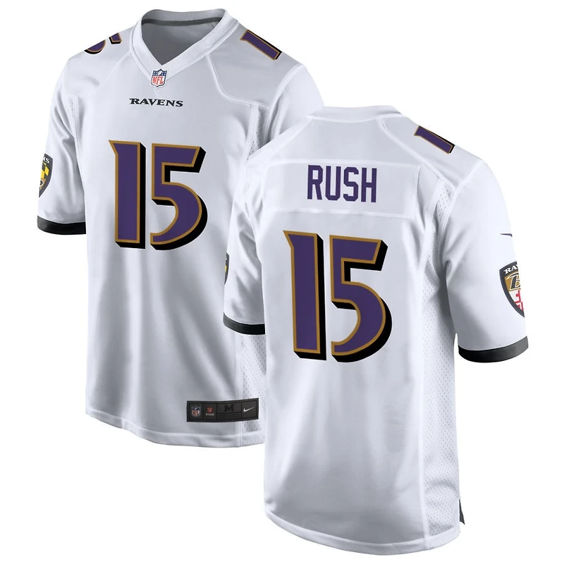 Cooper Rush Men's Nike White Baltimore Ravens Custom Game Jersey