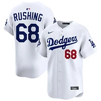 Dalton Rushing Men's Nike  White Los Angeles Dodgers 2025 World Series Champions Home Custom Limited Jersey