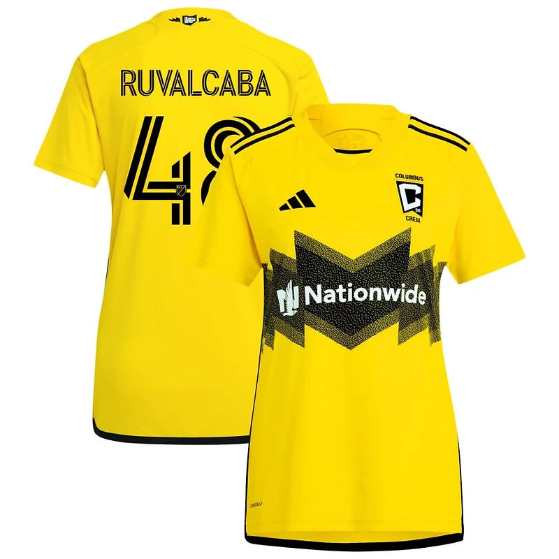 Cesar Ruvalcaba Women's adidas  Yellow Columbus Crew 2024 The Home Kit Replica Custom Jersey