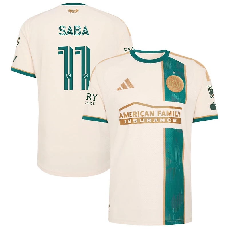 Saba Lobjanidze Saba Men's adidas Tan Atlanta United FC 2026 Spirit Of '96 On-Field Authentic Patch Custom Jersey