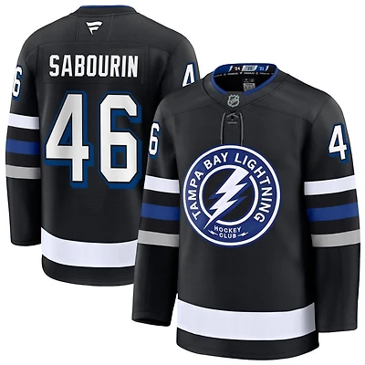 Scott Sabourin Men's Fanatics Black Tampa Bay Lightning Alternate Premium Custom Jersey