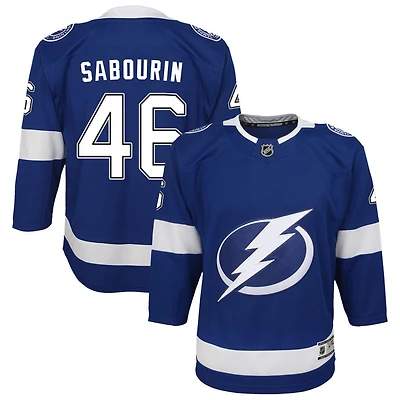 Scott Sabourin Youth Blue Tampa Bay Lightning Home Custom Premier Jersey