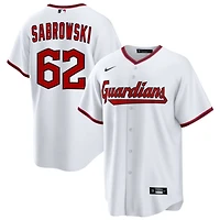 Erik Sabrowski Men's Nike  White Cleveland Guardians Home Custom Replica Jersey
