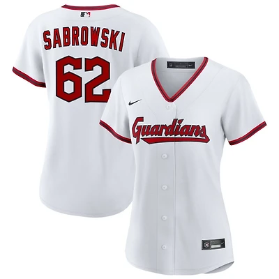 Erik Sabrowski Women's Nike White Cleveland Guardians Home Custom Replica 2.0 Jersey
