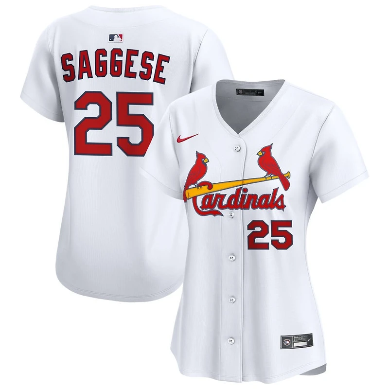 Thomas Saggese Women's Nike White St. Louis Cardinals Home Limited Custom Jersey