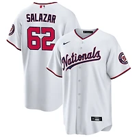 Eduardo Salazar Youth Nike White Washington Nationals Replica Custom Jersey