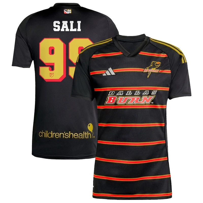 Enes Sali Men's adidas Black FC Dallas 2025 Third Replica Custom Jersey