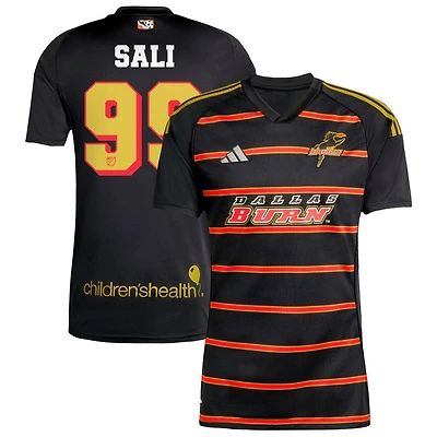 Enes Sali Men's adidas Black FC Dallas 2025 Third Replica Custom Jersey